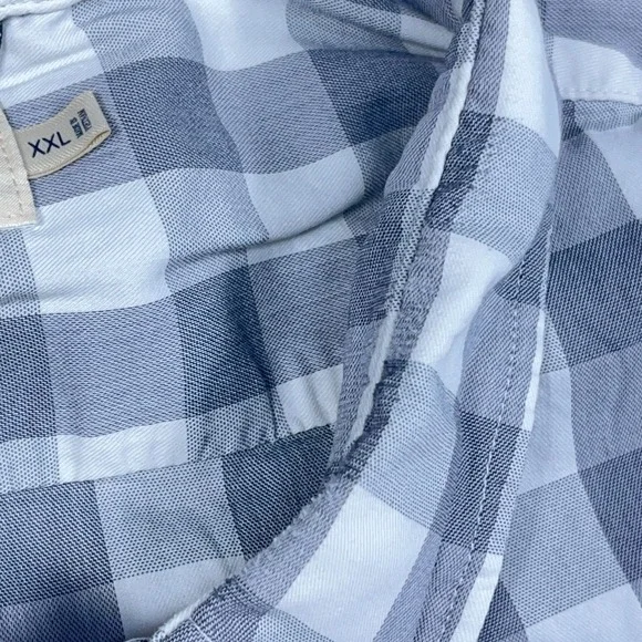 Faherty Shirt Men XXL 2XL Grey Check Plaid Button Up Cotton Dress Casual Adult * - Picture 7 of 16